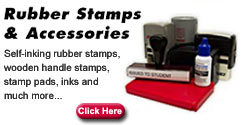 Custom rubbers stamps: Design your custom rubber stamps using our custom rubber stamp design template.