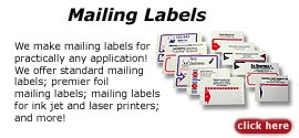 Mailing labels, shipping labels and laser labels: Design laser labels, shipping labels and mailing labels online